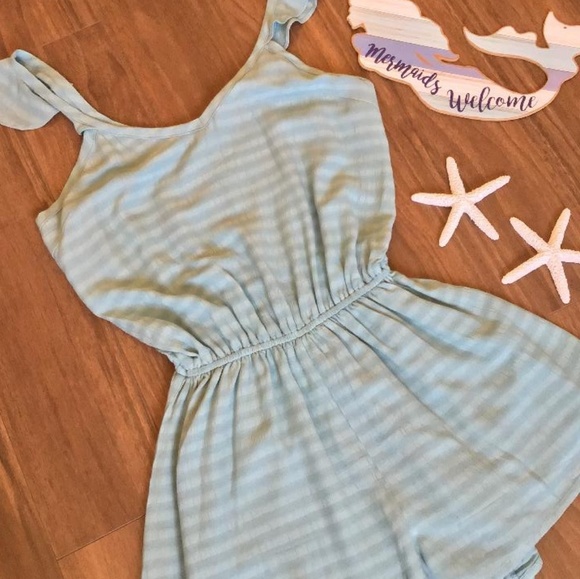 LAST ONE ❗CURRENT AIR Anthro Chic Seafoam Romper - Picture 3 of 6